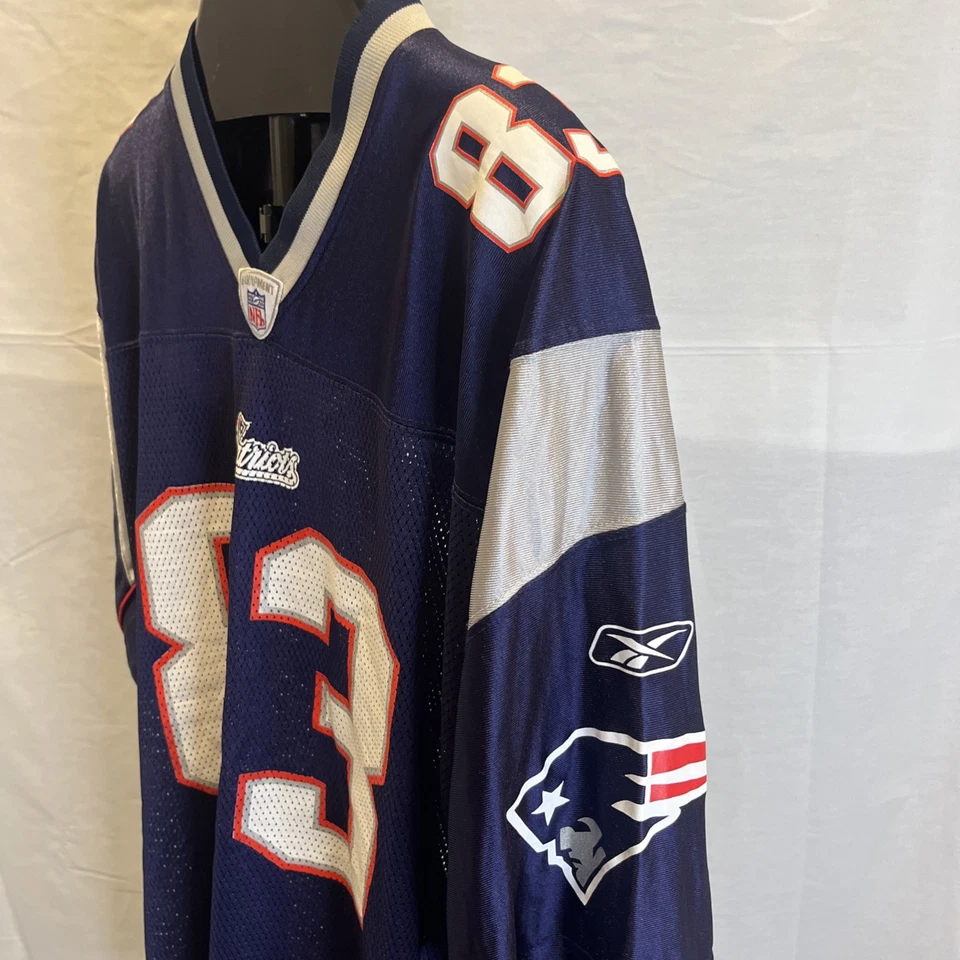 Camiseta de colección Reebok Wes Welker #83 New England Patriots XL para hombre NFL en el campo Foto 4 de 4