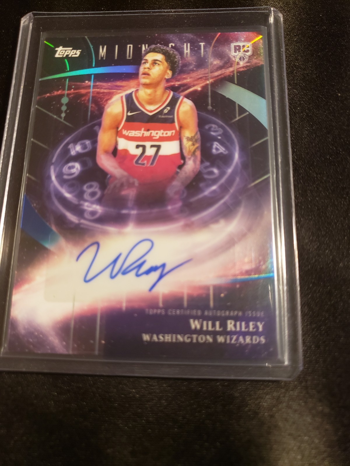2025-26 Topps Midnight Will Riley RC AUTO Stroke of Midnight Moon Beam #SMR-WR