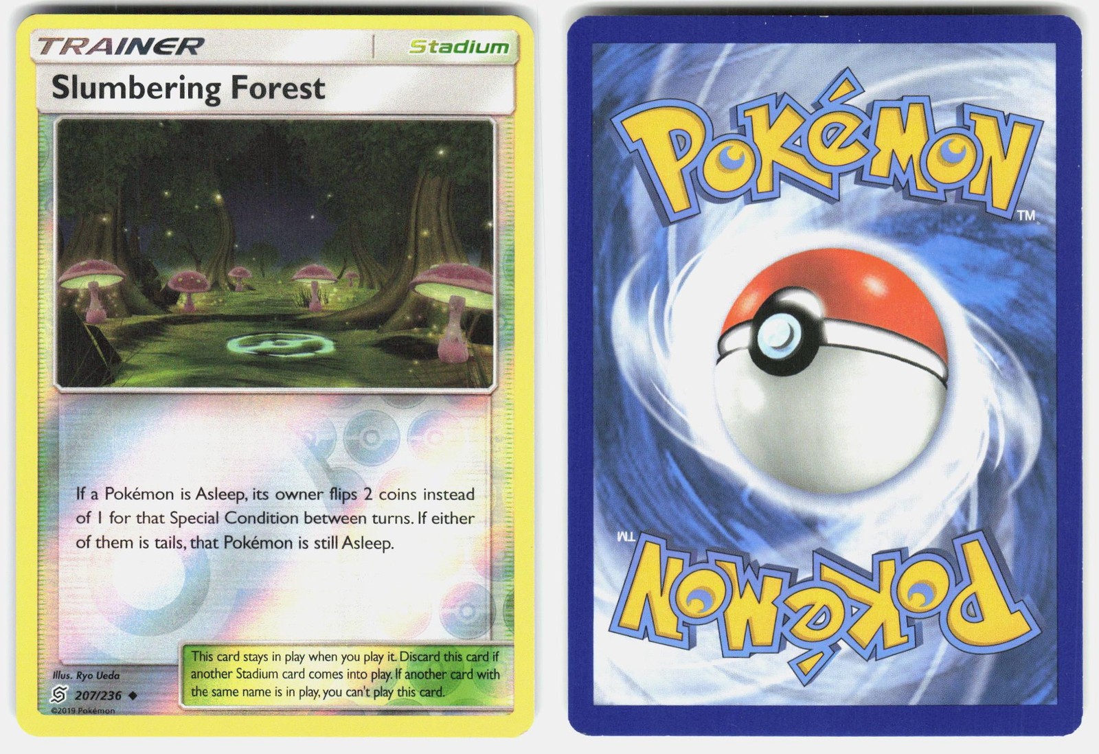 Slumbering Forest 207/236 Uncommon Unified Minds Pokemon Reverse Holo LP