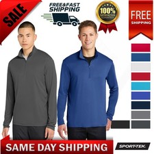 Sport-Tek Mens 1/4-Zip Long Sleeve Lightweight Cadet Collar Pullover ST357
