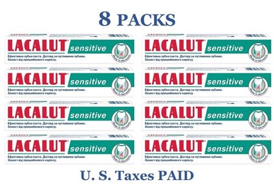 8 Packs Lacalut Sensitive Daily Toothpaste 75 ml 2.5 fl oz Made in Germany