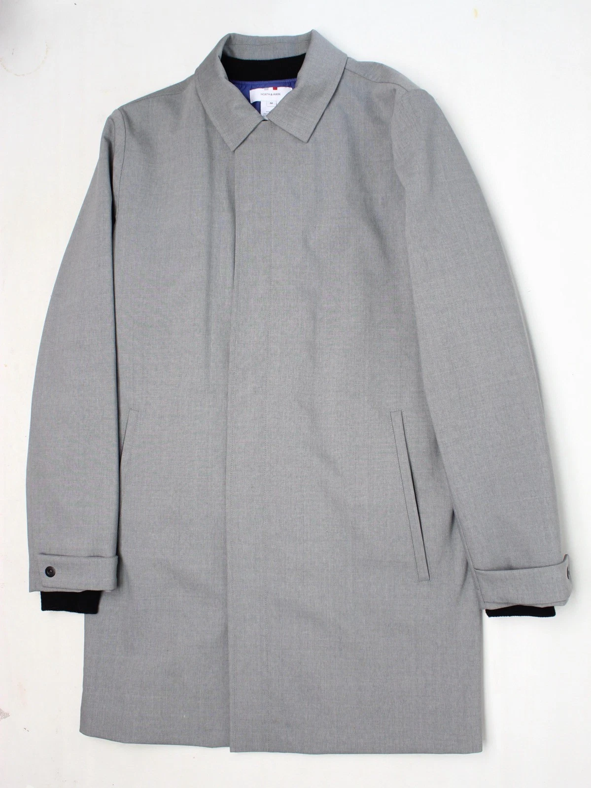 North & Mark York 3 in 1 Coat Mens M Light Gray Removable Quilt Liner Waterproof