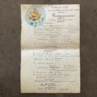 OLD 1931 CHRISTMAS MENU IN COULONVILLERS - HANDWRITTEN