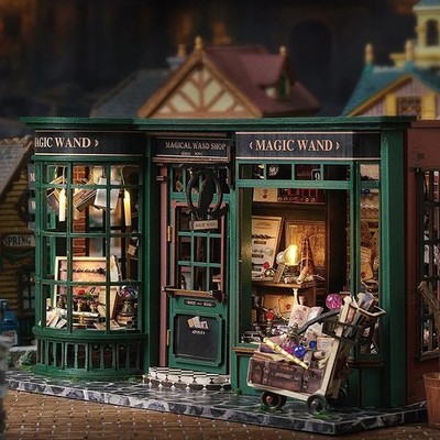 Book Nook Magisches Puppenhaus Holz Miniatur Zum Selbermachen Montage Gebäude Modellbausatz Eule