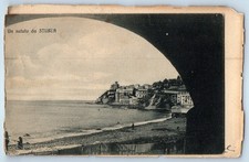 Postal de Génova Liguria Italia Un saludo de Sturla 1901 antigua publicada