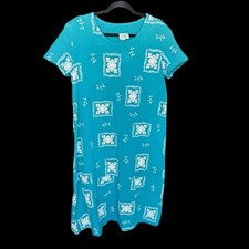 Vintage Sidan Hawaii quilt print t-shirt dress fits XL-XXL