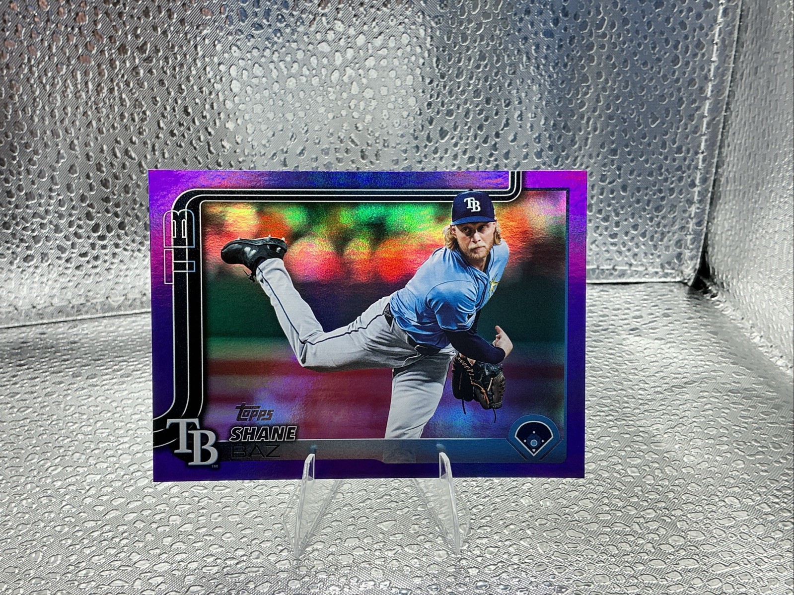 2025 Topps Series 2 Shane Baz #681 Purple Rainbow Foilboard /250