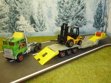 Majorette 600er : FORD CLT 9000 Gabelstapler-Transport 602 Inkl. Paletten 1:87 !