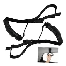 Car Handle Strap, 2 Pack Auto Cane Grab Bar with Adjustable Polyester Webbing 