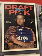 RAMON CASTRO AUTOGRAPHED SIGNED 1994 TOPPS DRAFT PICK CARD HOUSTON ASTROS COA