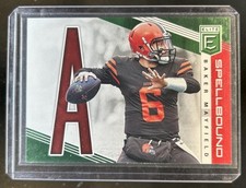 2019 Panini Donruss Elite Baker Mayfield Spellbound Green #SP-13 Browns