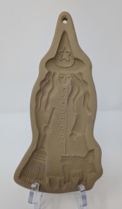 Brown Bag Cookie Art Witch and Cat Cookie Mold 1988