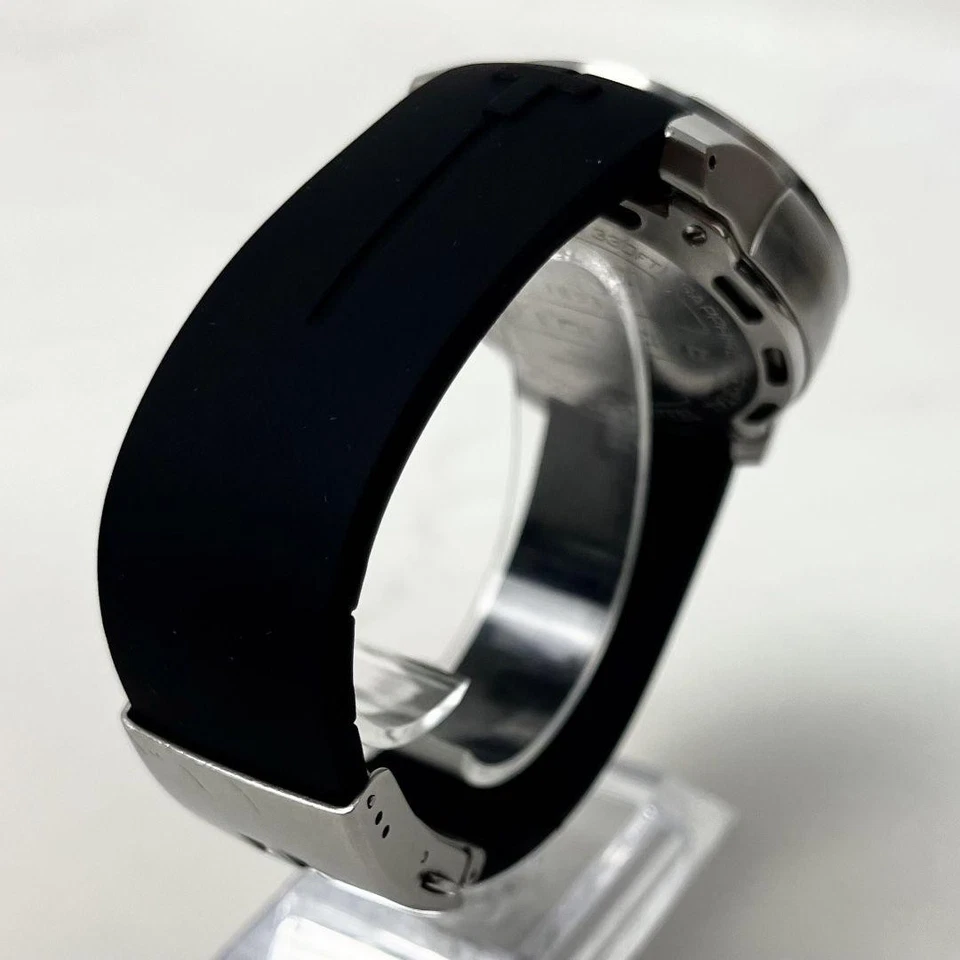 TISSOT T-Touch II Digital Touch Watch Tested Silver Black Rubber Band - Image 3 of 4