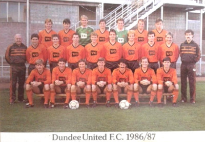 Dundee United FC Autogrammkarte 1986/87 - Team repro signiert 10x15cm hardpaper
