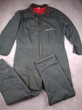 Vintage Key Imperial Insulated Coveralls Mens XL Dark Green Lined Jumpsuit 90s