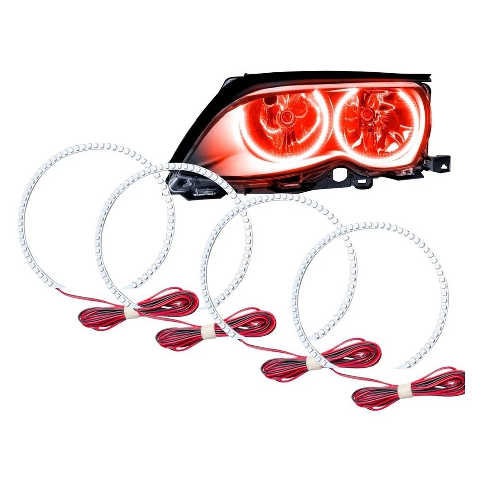 LED Halo Headlights Factory Surface Add On Custom Lights Red 2214-003 - Image 2 of 4