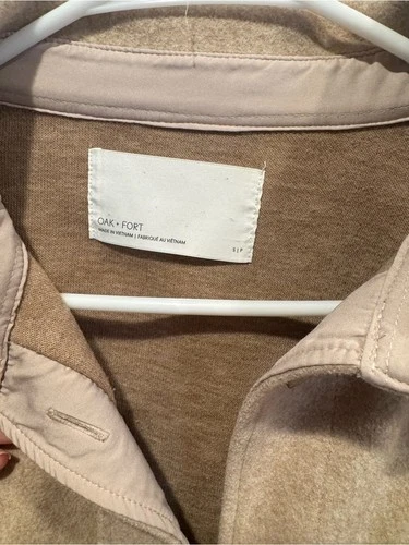Oak + Fort Oversized Shacket in Camel image 3