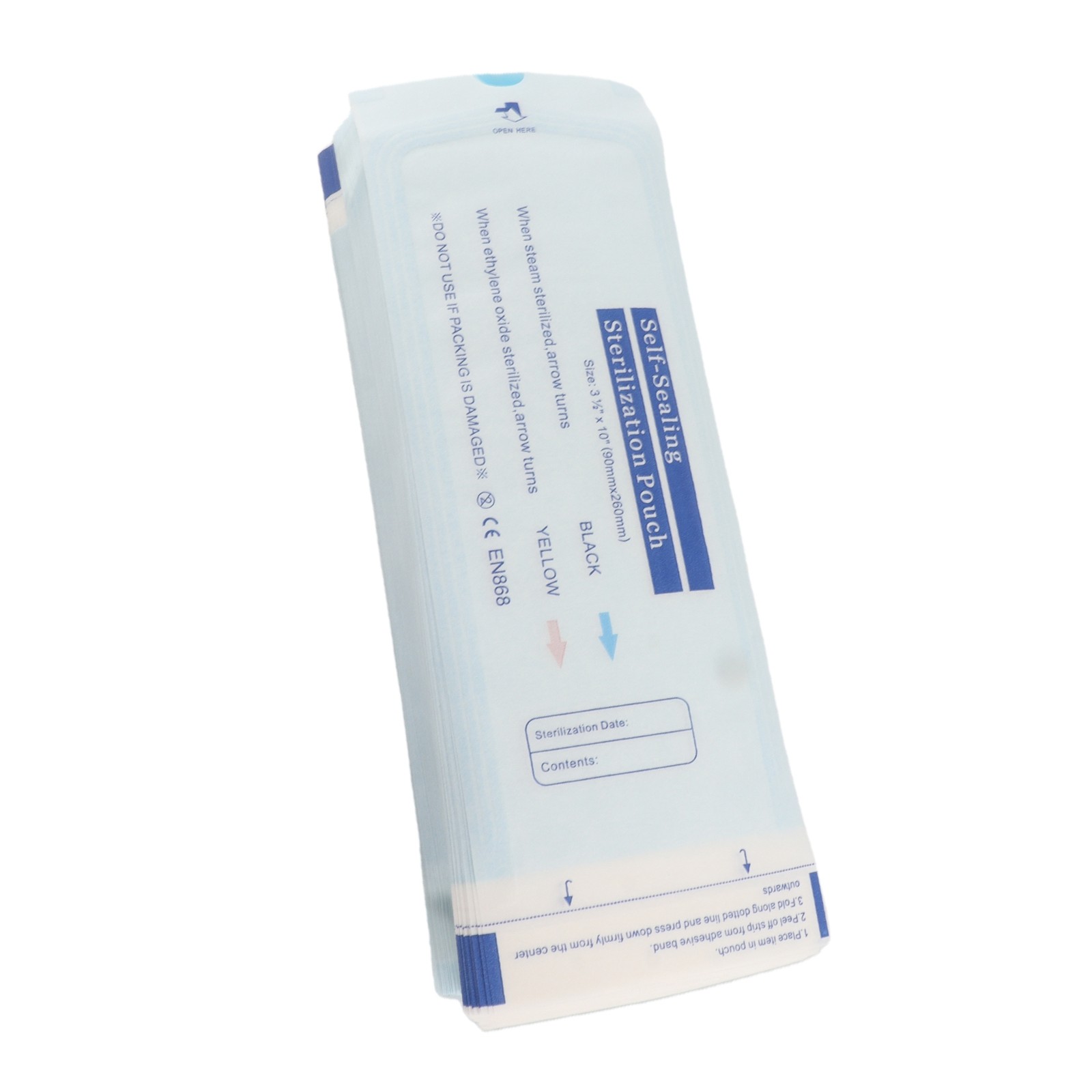 200pcs Box Dental Self Sealing Sterilization Pouch 90 * 260mm BLW