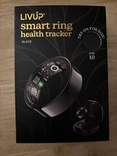 LivUp Smart Ring Health Tracker Black Size 10   Open Box Unused   Fitness Sleep