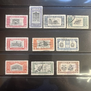 1951 Bolivia Sc. C140-49 Used Complete Set $5.80