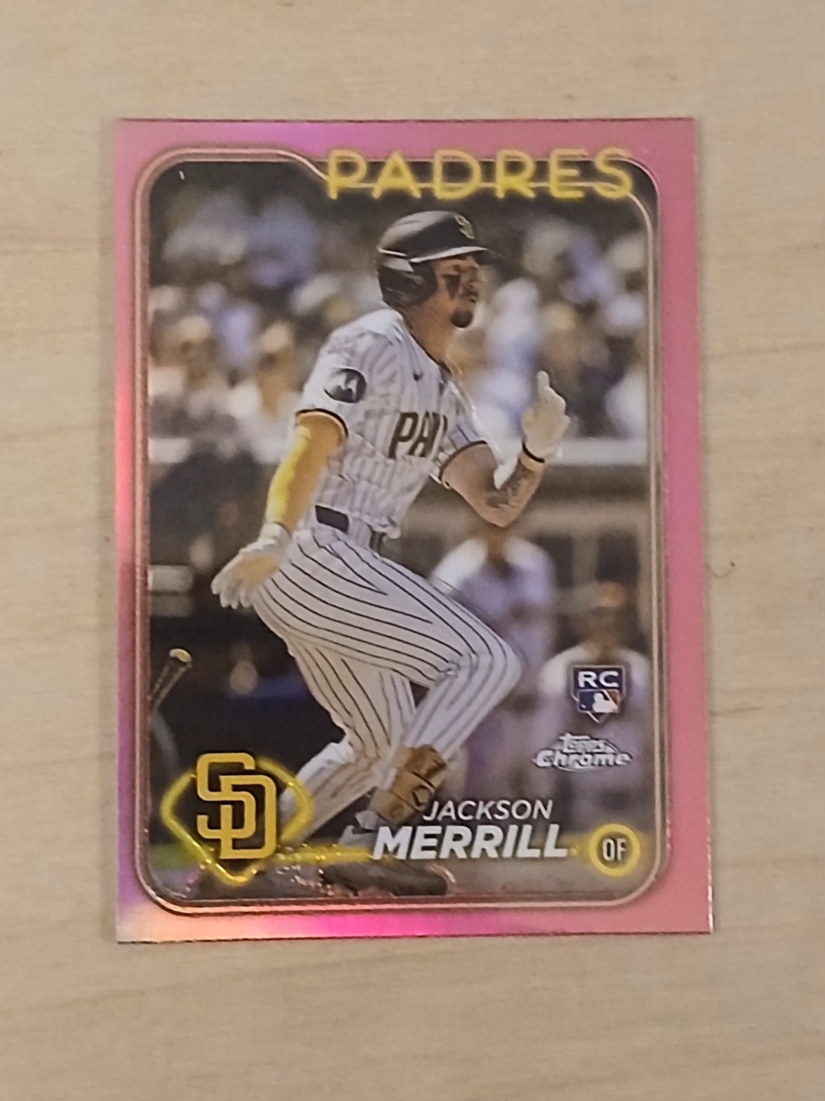 2024 Topps Chrome #207 Jackson Merrill RC "Pink Refractor" -Padres Rookie