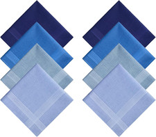 8 Pack Mens Handkerchiefs Cotton Handkerchiefs for Men 16 inch Large Mens