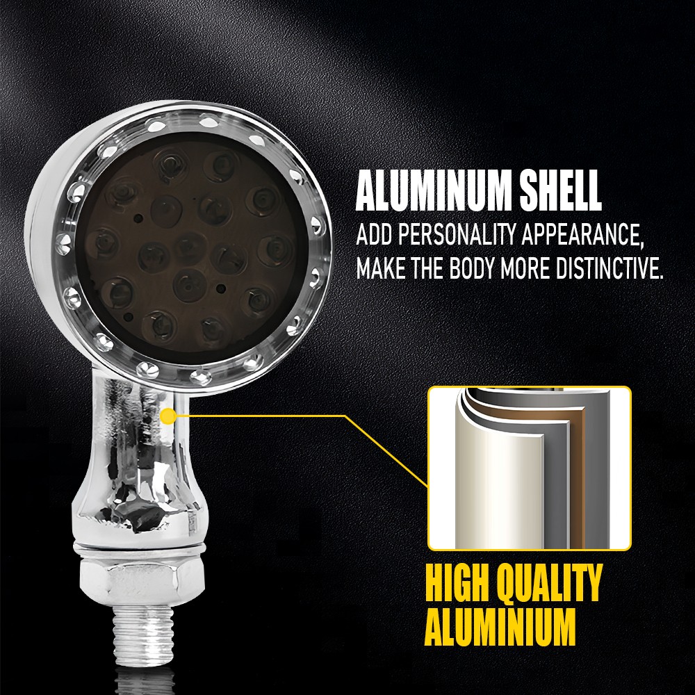 For Honda Shadow VLX 600 VT600C Chrome LED Motorcycle Blinker Turn Signals Light