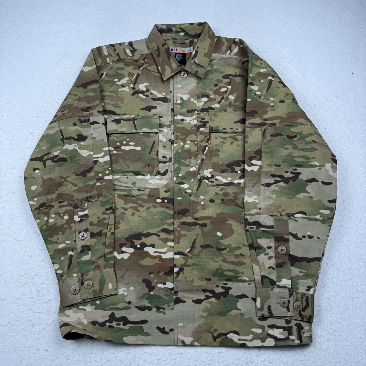 5.11 Tactical Camouflage Casual Button-Down Shirts for Men for