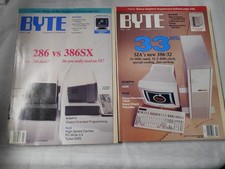 Vintage Byte Magazine April 1989  March 1989 Lot of 2
