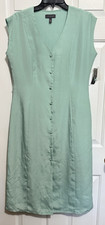 NWT The Limited VINTAGE 90s Y2K Small Mint Green Full Button Dress Cottagecore