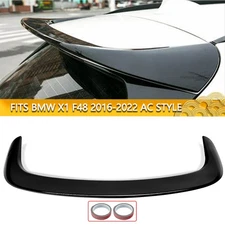 Rear Upper Roof Trunk Spoiler Wing Gloss Black For BMW X1 F48 SUV 16-22 AC Style