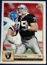 1992 UPPER DECK #482 HOWIE LONG (OAKLAND RAIDERS) FOOTBALL CARD