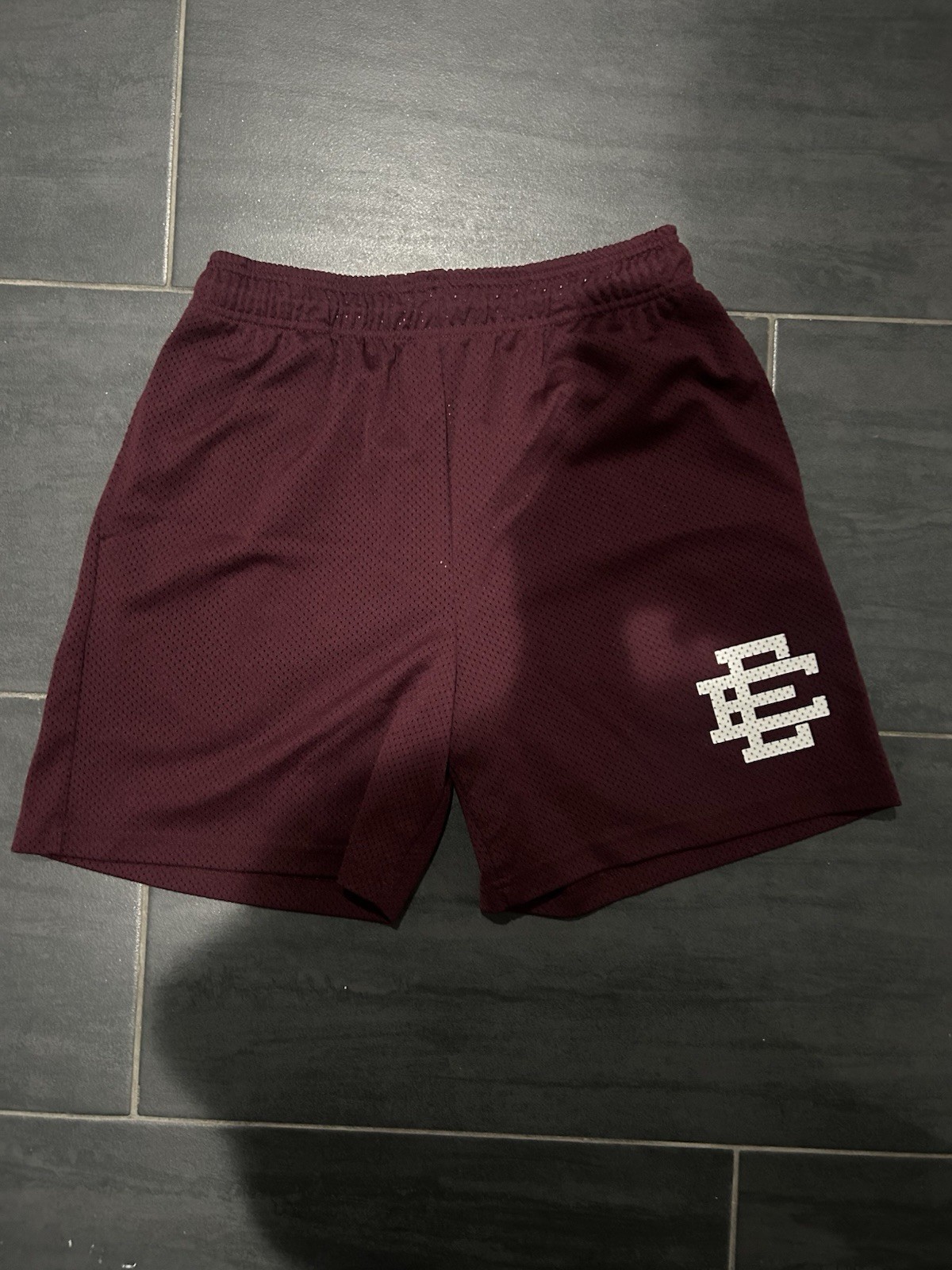 Eric Emanuel EE Basic / Core Mesh Shorts – Maroon… - image 1