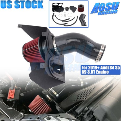 #ad For 2019 Audi S4 S5 B9 3.0T Engine Cold Air Intake System Filter Heat Shield $165.90