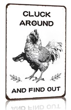 Funny Chicken Gifts Chicken Tin Sign for Home Farm Chicken Coop Farmhouse Kic...