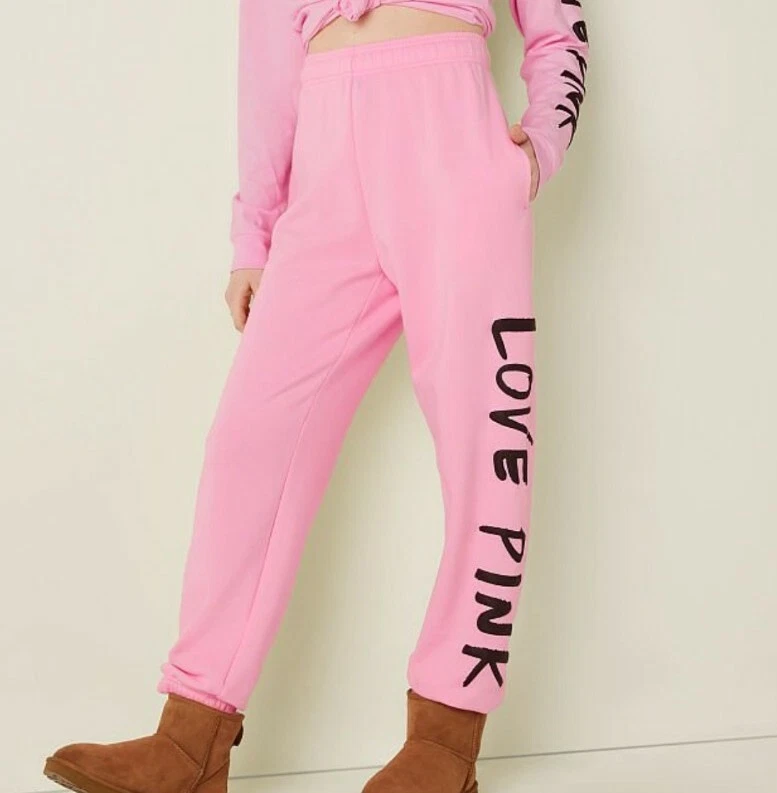 Victoria's Secret Pink Everyday Lounge Campus Pants Pink