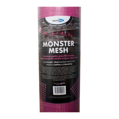 Bond It Alkali Resistant Glass Fibre Woven Render Reinforcing Mesh 1 x 50m Roll - Image 1 of 4