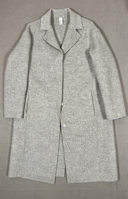 Women s H&M Gray Melange Premium Quality Cashmere Blend Coat Size US 4 EU 36
