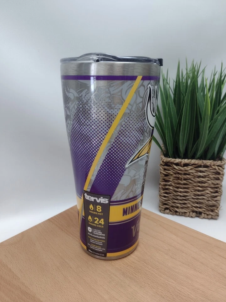 Vaso de acero inoxidable Tervis Edge 30 oz - NFL - Minnesota Vikings Foto 2 de 4