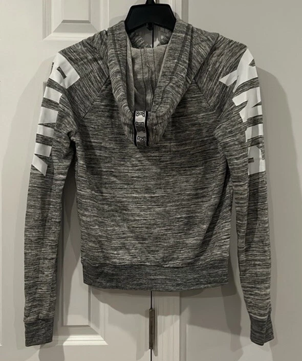 UNDERCOVER Felpa con cappuccio Victoria's Secret ROSA grigio a righe donna grigio piccolo