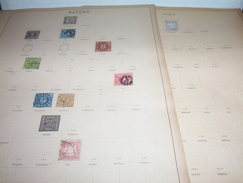 9 ANTIQUE GERMAN STAMPS: "BAYERN" BAVARIA 1849 - 1868 - Picture 4 of 4