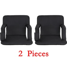 2 PCS Portable Football Stadium Seat Chair for Bleacher Backrest tilt 5 angels