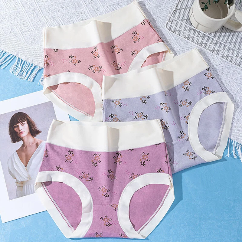 Ropa interior calzoncillos de algodón sin costuras cintura alta talla grande para mujer 40-100 kg Foto 4 de 4