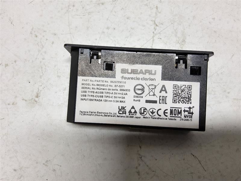 【9090ei】 2024 SUBARU CROSSTREK AUX TERMINAL USB PORT 86257FN110 | eBay