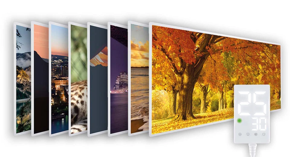 HEIDENFELD Infrarotheizung mit Bild Elektroheizung Heizkörper Wandheizung Heizung Garantie