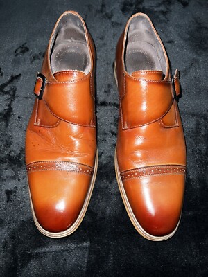 Men Shoes Stacy Adams DESMOND Leather Cap Toe Monk Strap  display picture 1