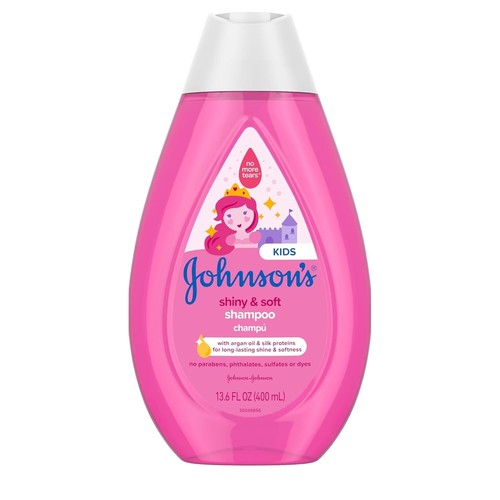 Johnson's Kids Shiny & Soft Tear-Free Shampoo, Argan Oil & Silk, 13.6oz