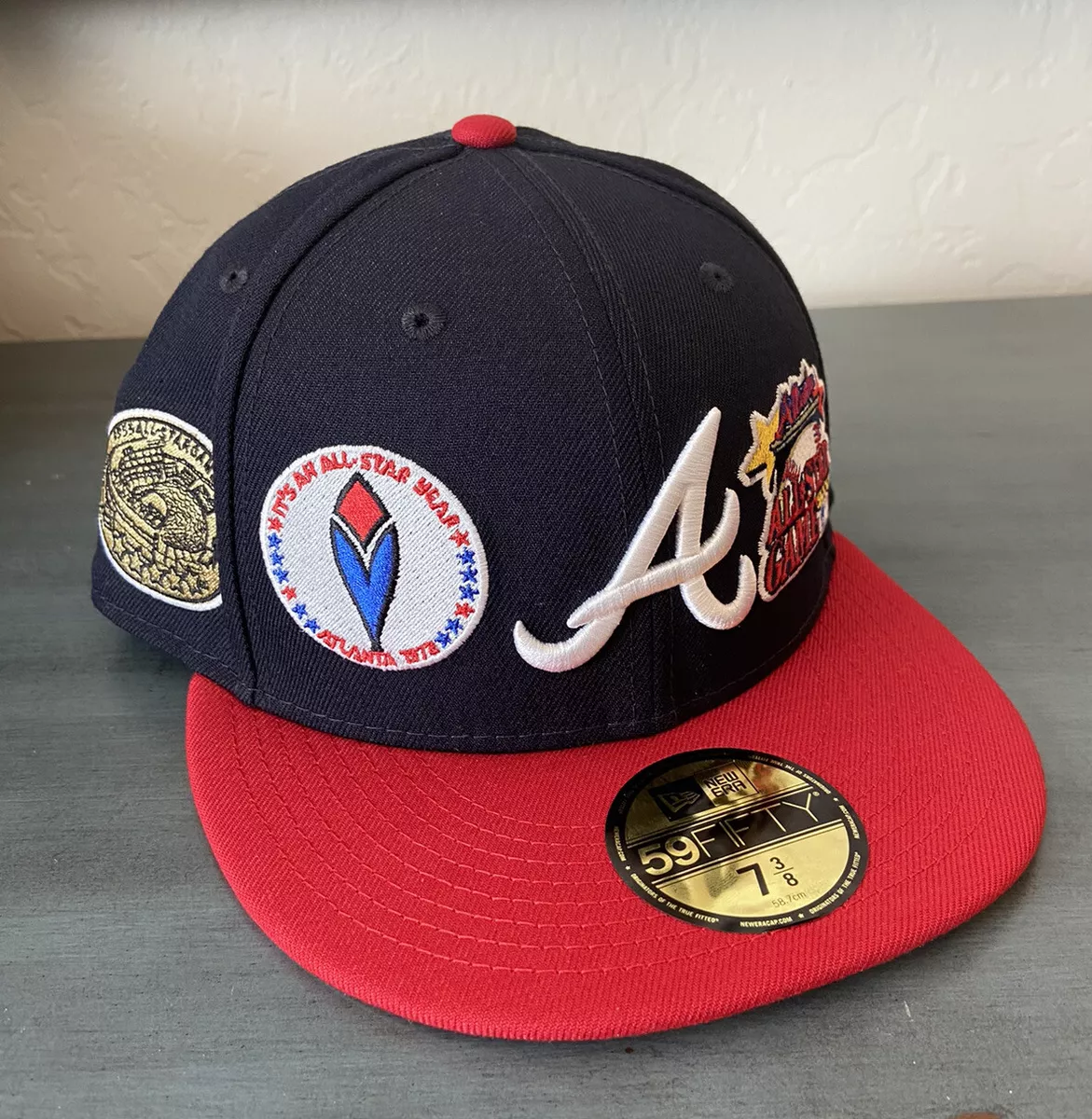 Exclusive Atlanta Braves New Era 59Fifty 7 3/8 Hat All Star Game History  New!