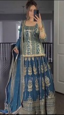 GOWN SALWAR KAMEEZ PAKISTANI INDIAN WEDDING PARTY WEAR DRESS BOLLYWOOD SUIT NEW