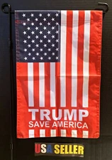 Donald Trump Garden Flag FREE USA SHIP Save America USA Flag Desantis Sign 12x18